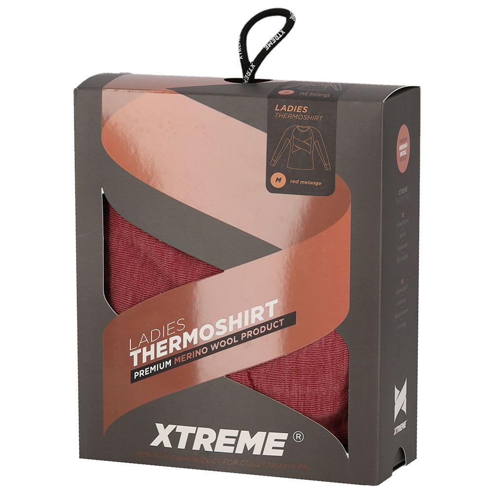 Xtreme Thermoshirt Dames Merino Wol Red Melange