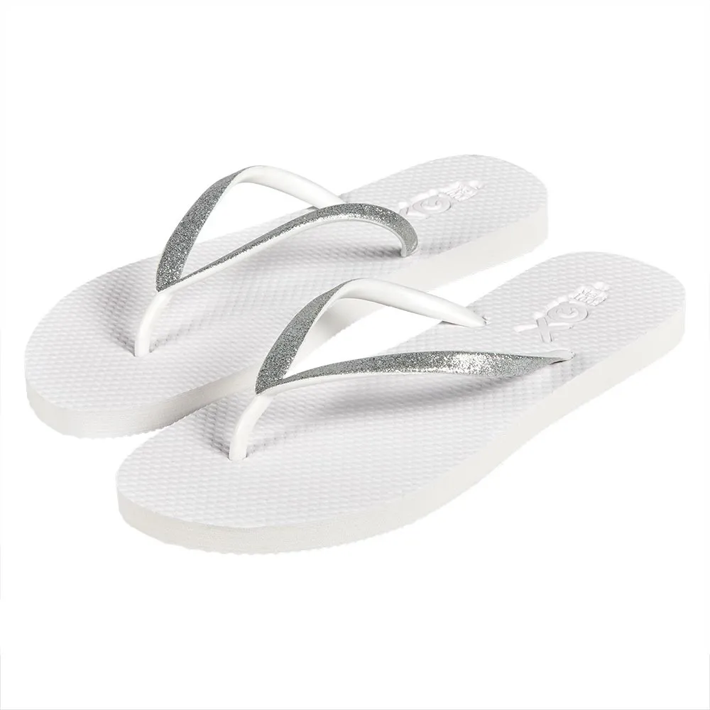 XQ Teenslippers Dames Glitter Wit 