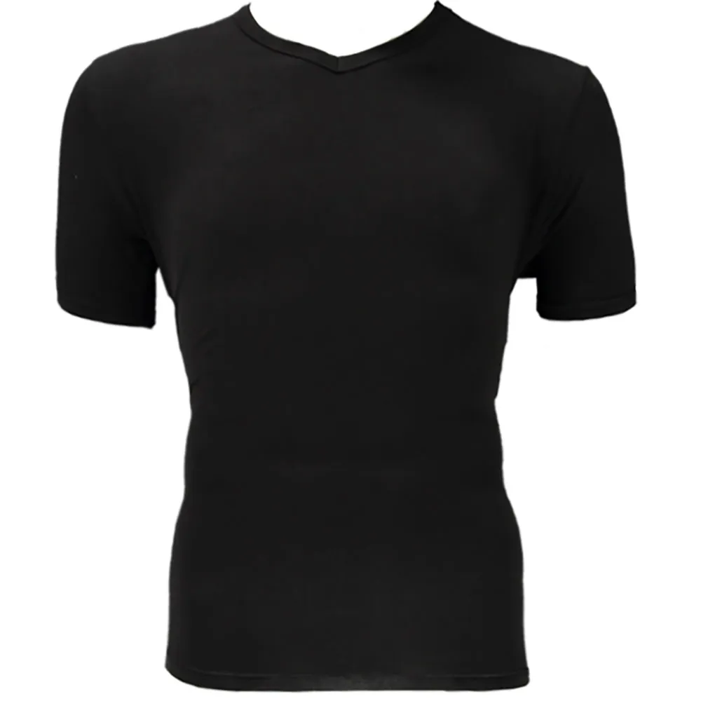 Apollo T-shirt Heren Bamboo Basic V-neck Zwart 4-pack