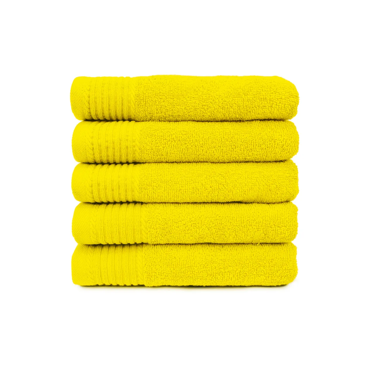 The One Handdoek 450 gram 50x100 cm Geel (5 stuks)