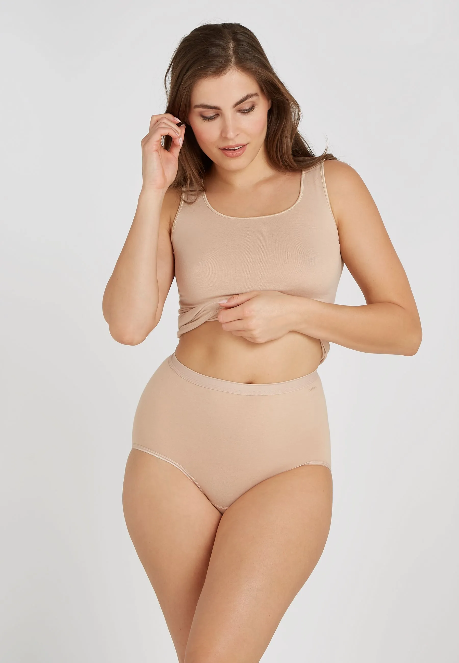 Ten Cate Basics Organic Cotton Stretch High Waist Slip 4-pack Beige