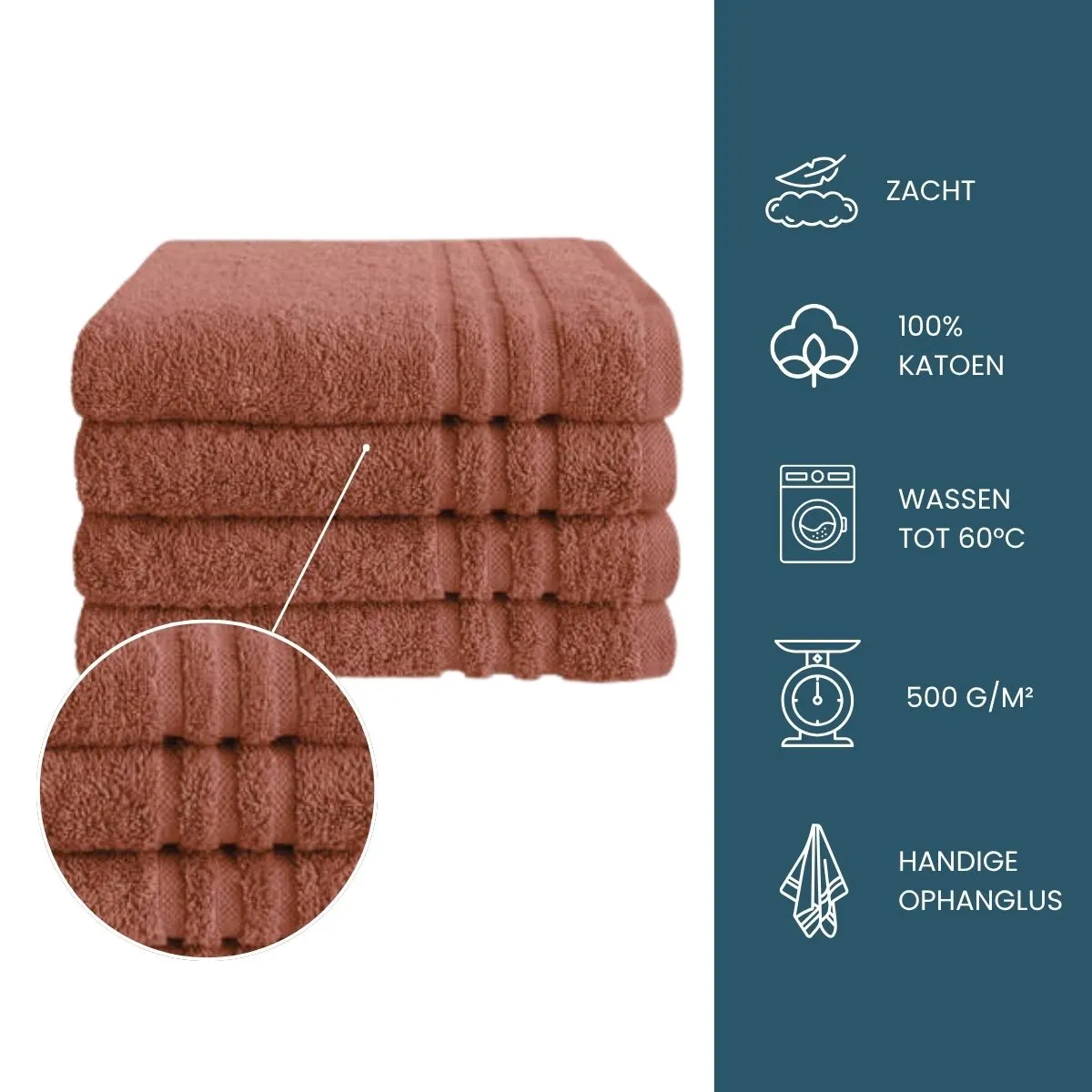 Byrklund Handdoek 50x100 cm 500gram Terra - 10 stuks