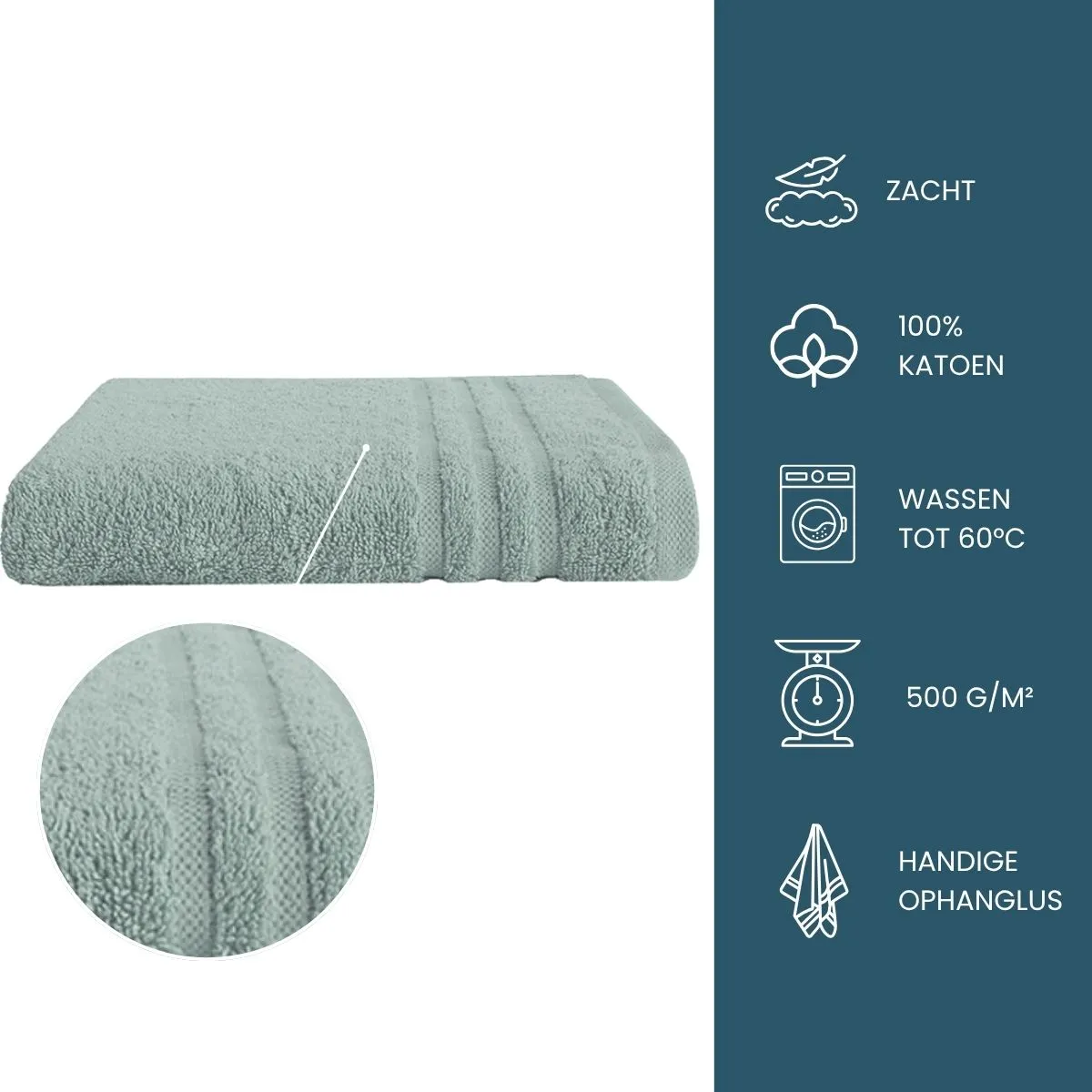 Byrklund Handdoek 50x100 cm 500gram Zeeblauw 