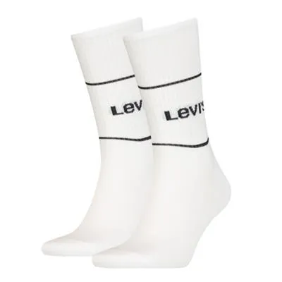 Levi's sokken Short Cut Logo Sport White 2-Pack