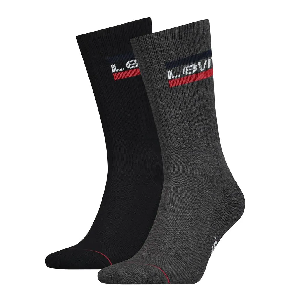 Levi's Regular Cut Sprtwr Logo Mid Grey/Black 2-Pack 