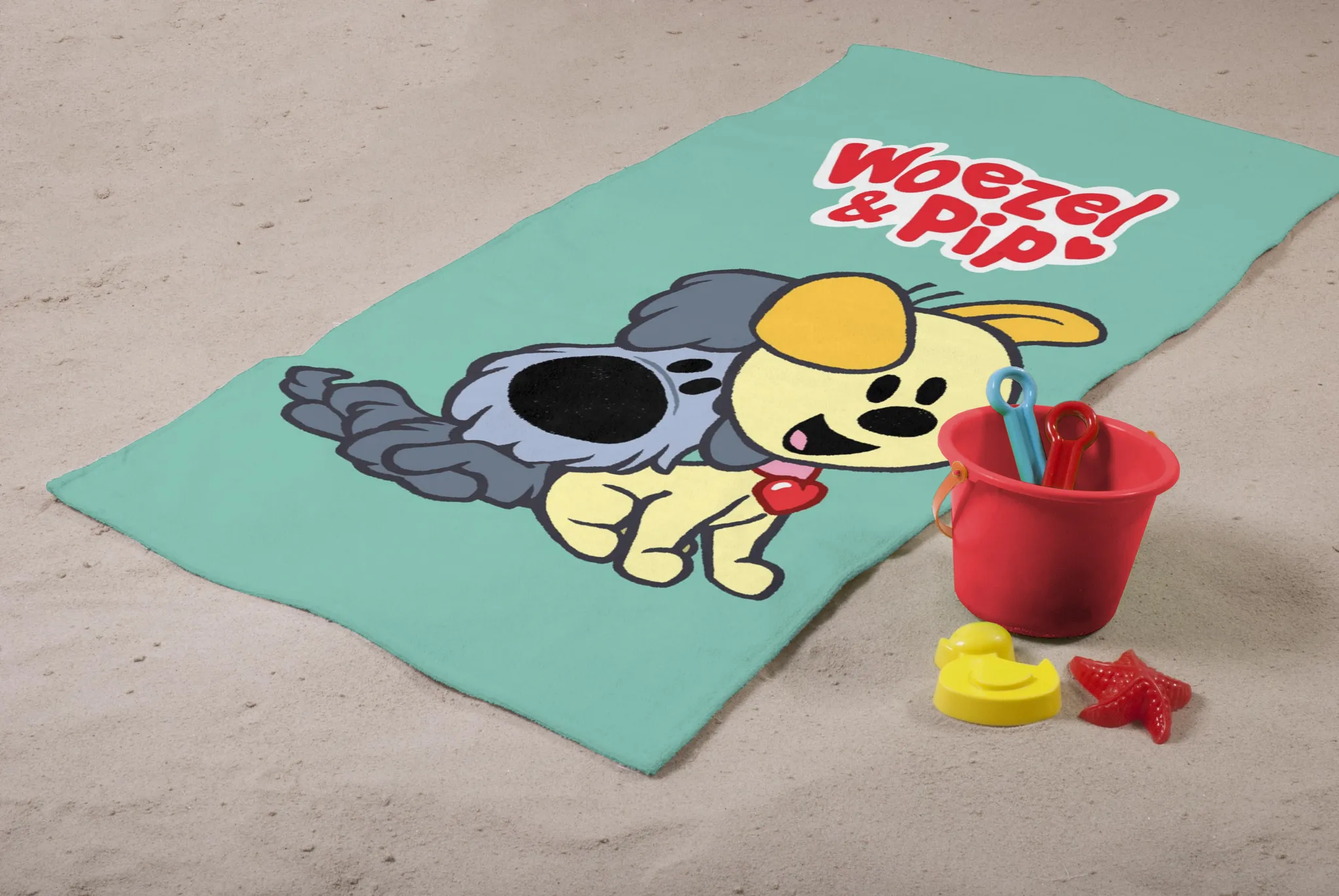 WOEZEL & PIP Strandlaken W&P Aqua, 75x150 cm