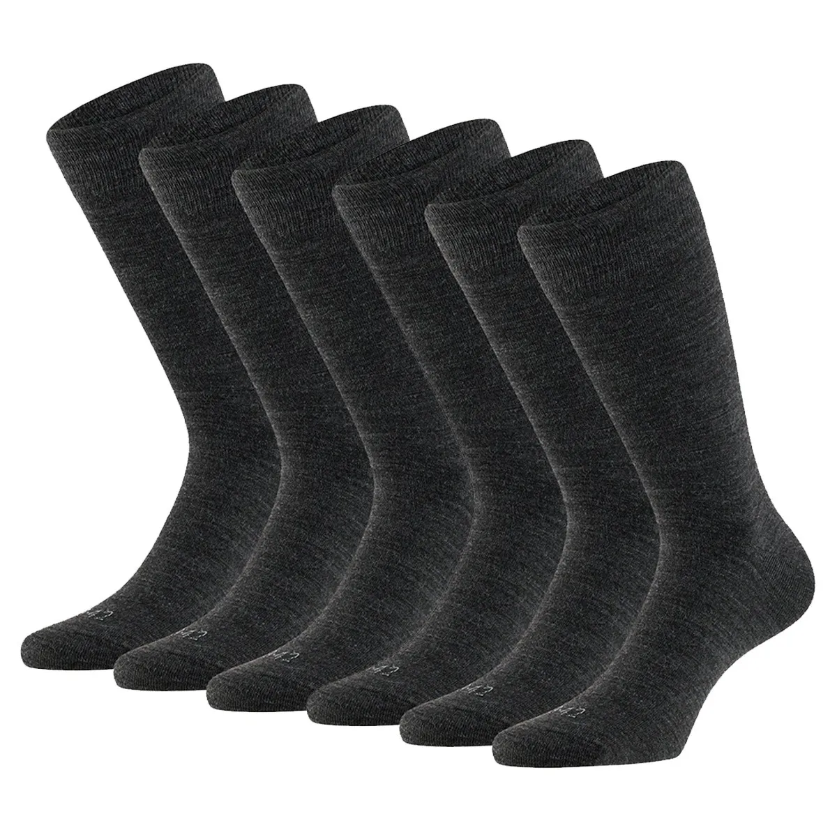 Apollo Merinowollen Sokken 6-pack Antraciet