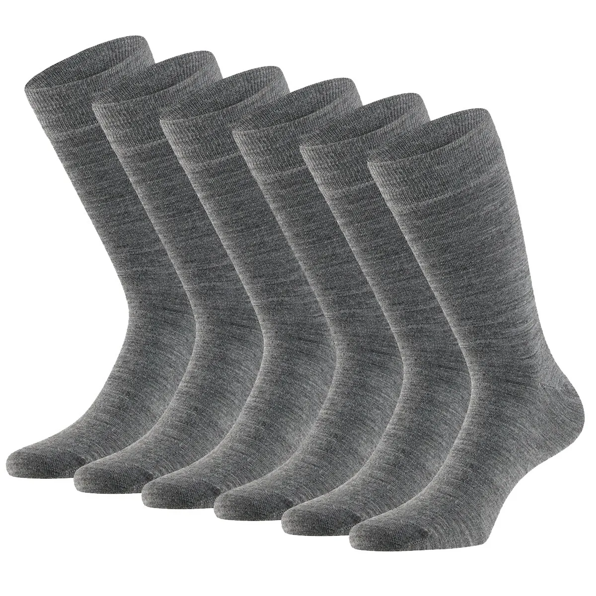 Apollo Merinowollen Sokken 6-pack Medium Grey Melange