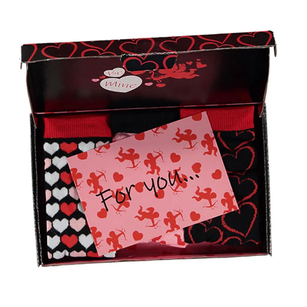 Apollo Valentijn Cadeau Sokken Giftbox Cupid Hearts Dames met gratis wenskaart