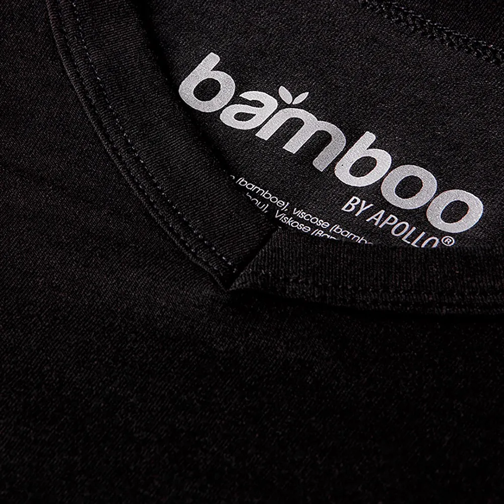 Apollo T-shirt Heren Bamboo Basic V-neck Zwart 4-pack