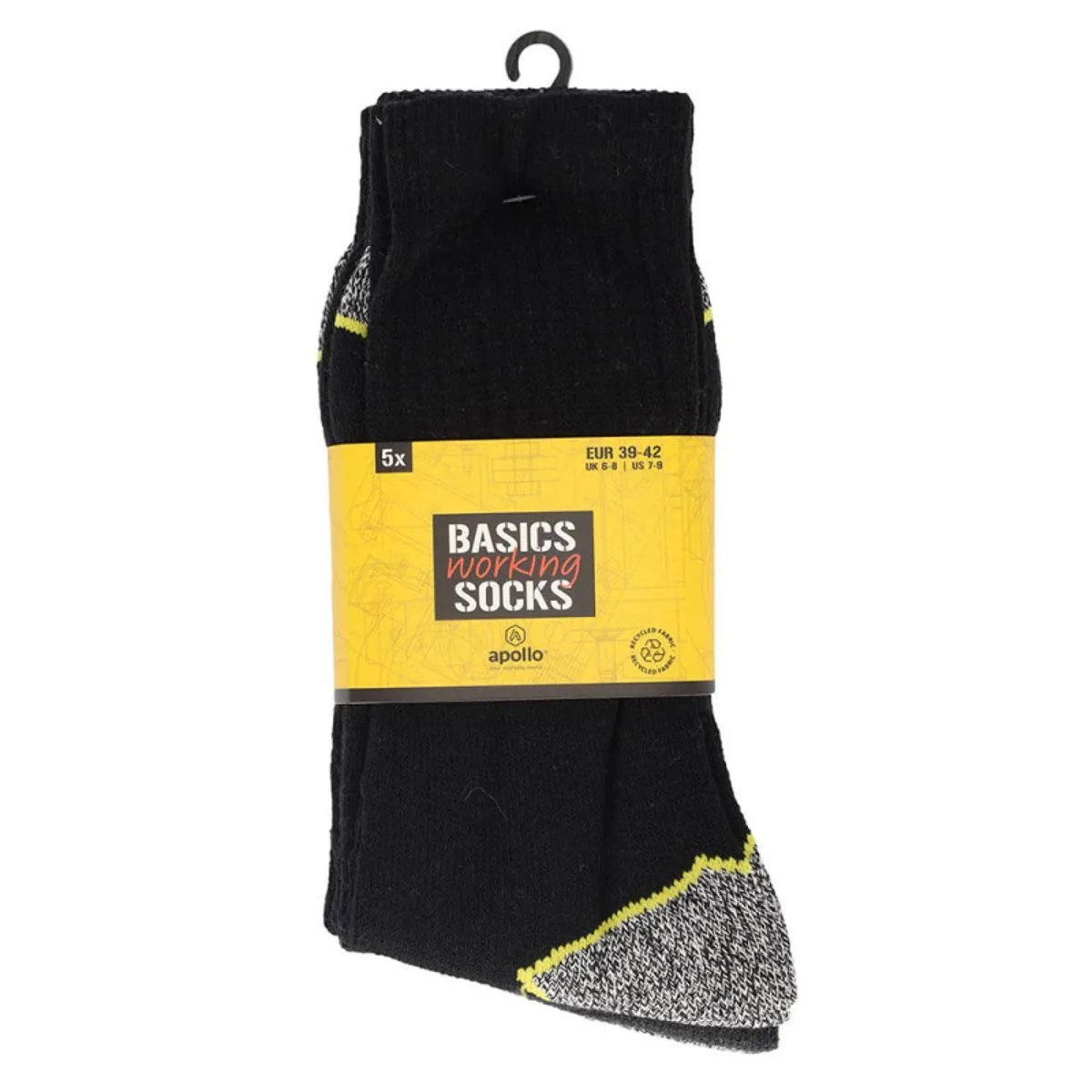 Apollo Werksokken 10-pack Zwart