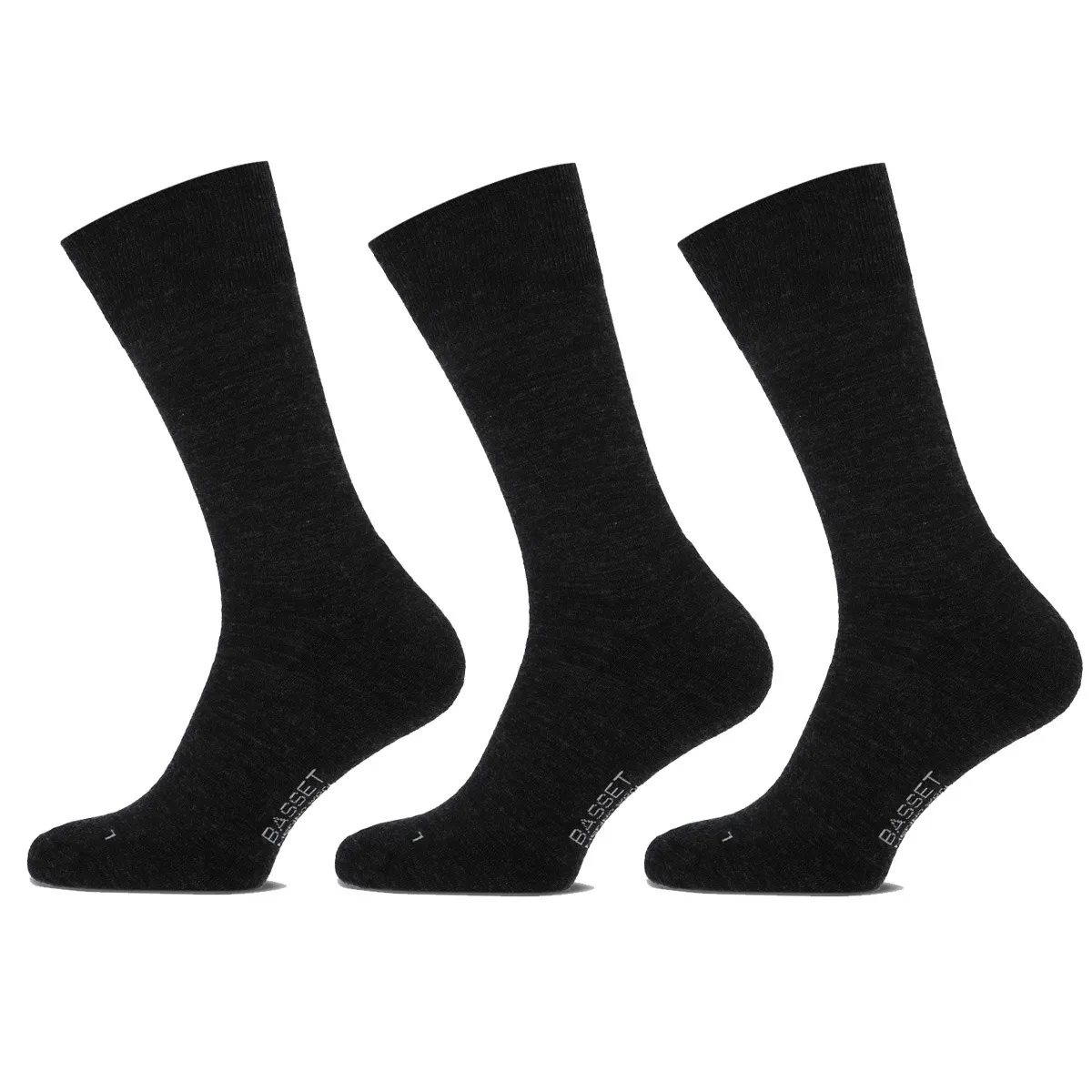 Basset Merinowollen Sokken Comfort 3-pack Marine