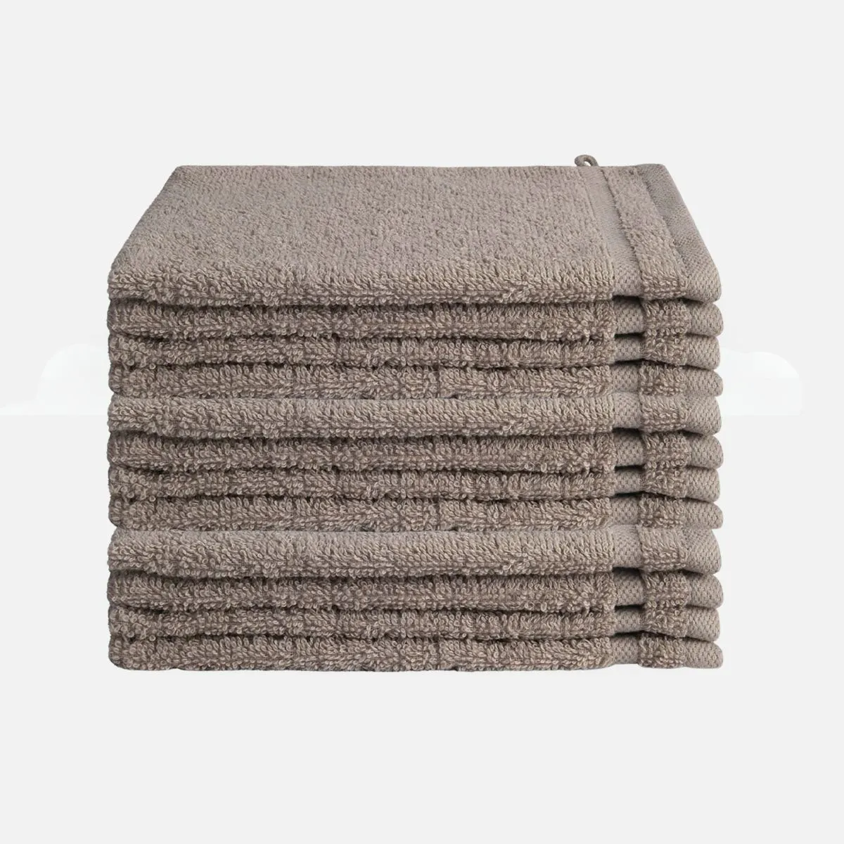 Byrklund Washand 16x21 cm 500gram Taupe - 12 stuks