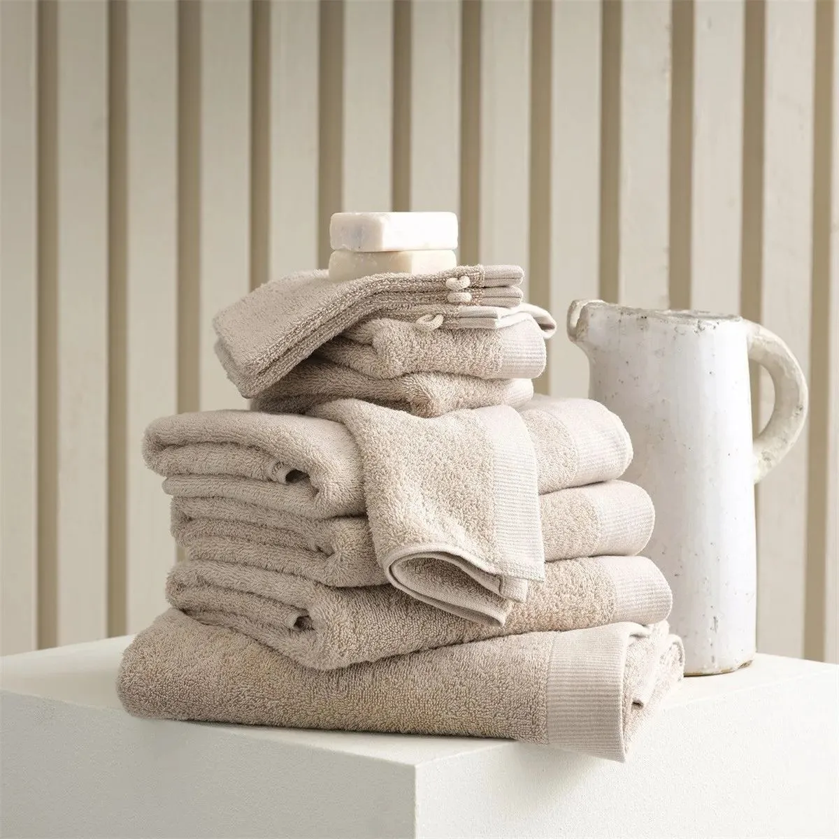 Cinderella Washand Weekend 16x21 cm 550 gr Taupe - 9 stuks