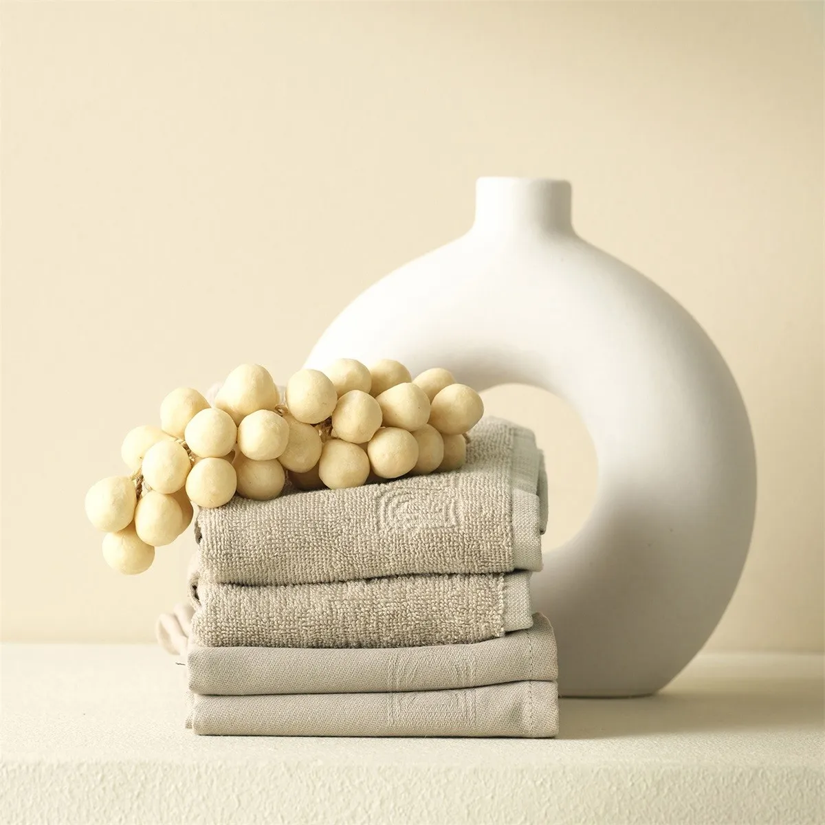 DDDDD Keukendoek Logo Taupe - 6 stuks