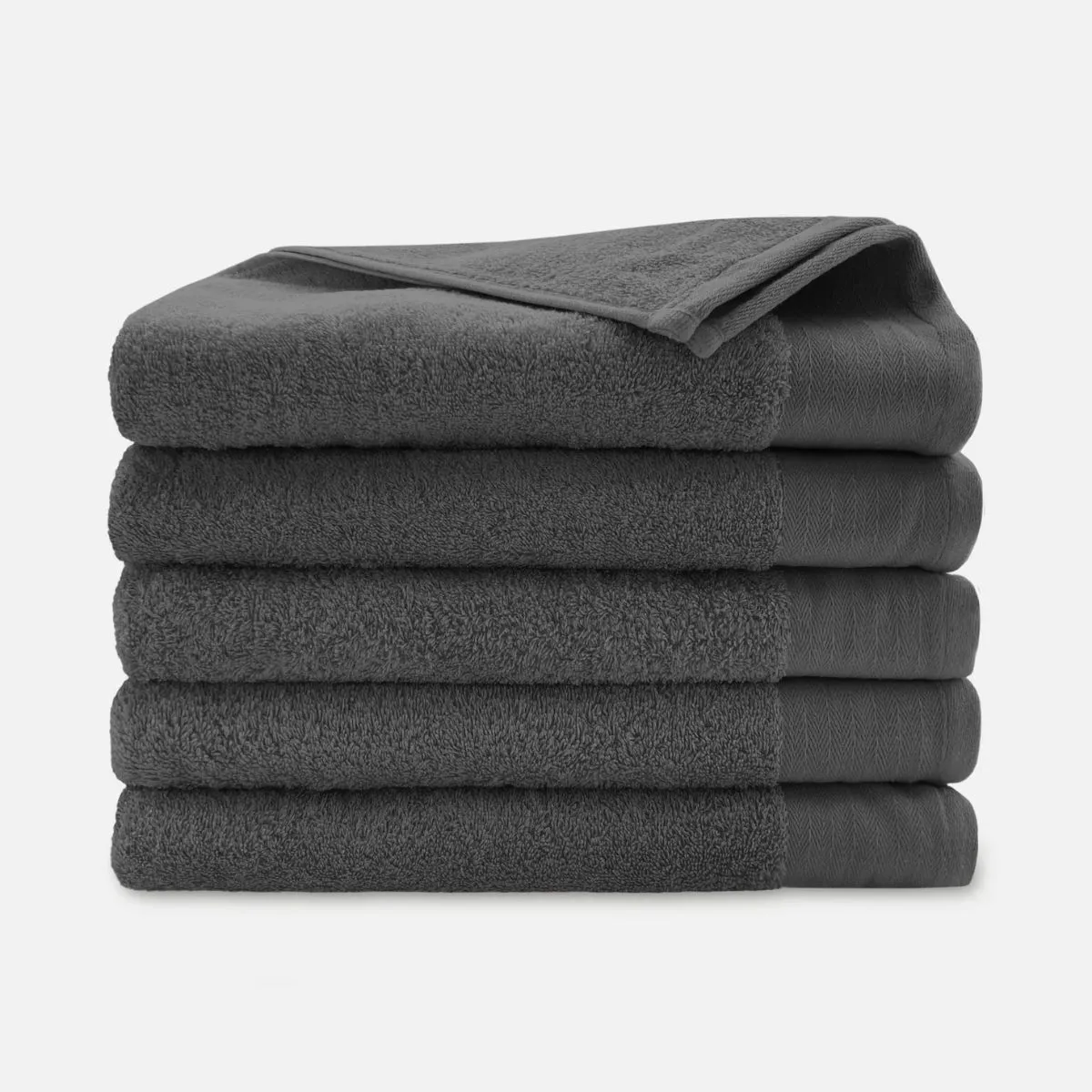 Walra Soft Cotton Handdoeken 70 x 140 cm - 550 gr/m² - Antraciet - 5 stuks