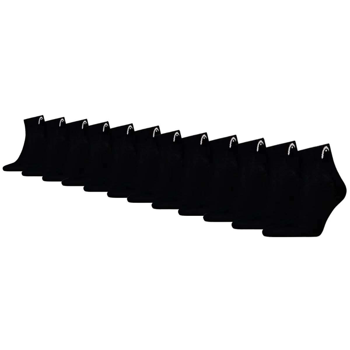 HEAD Quartersokken Training 12-pack Zwart