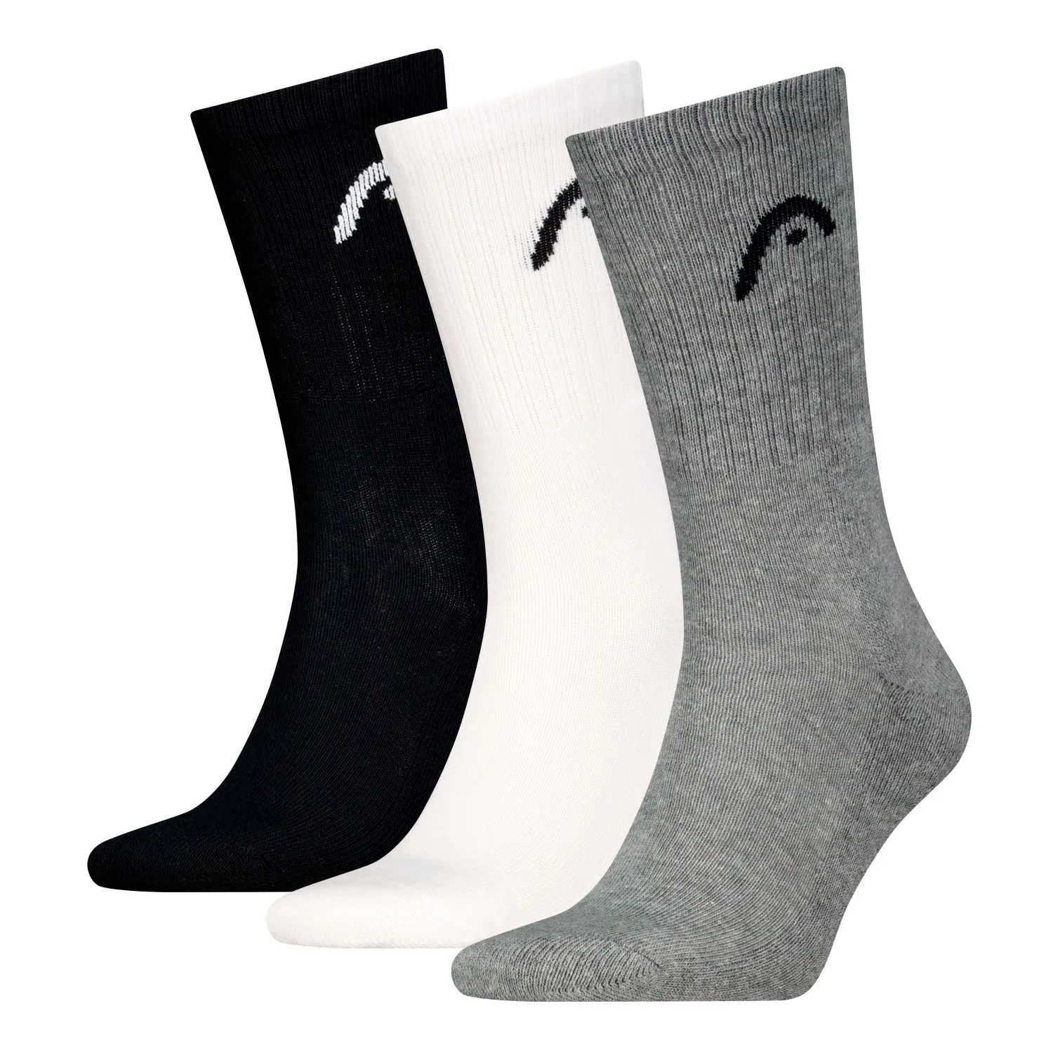 HEAD Sportsokken Training 3-pack Grijs / Wit / Zwart