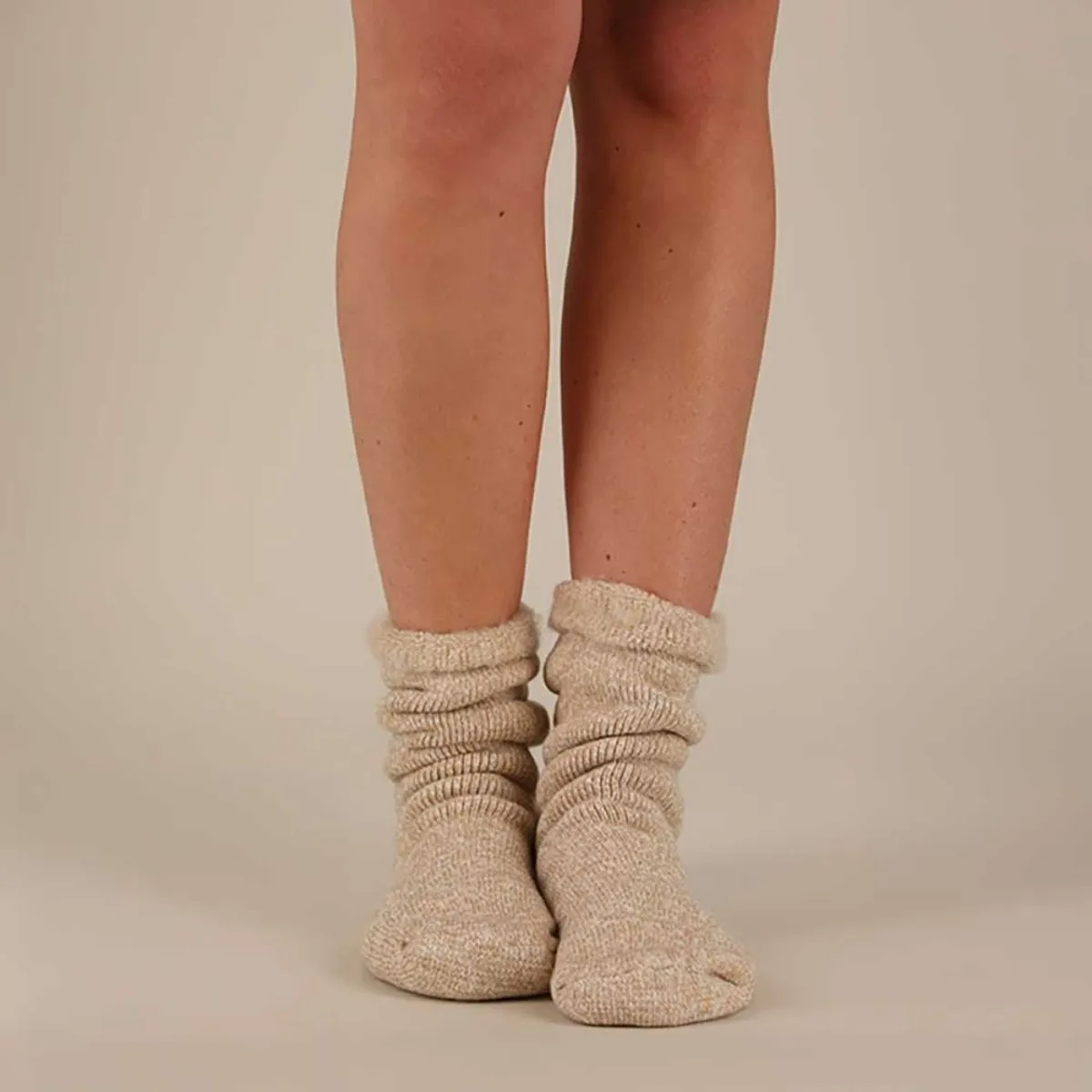 Heatkeeper Dames Thermo Sokken Beige Mouliner