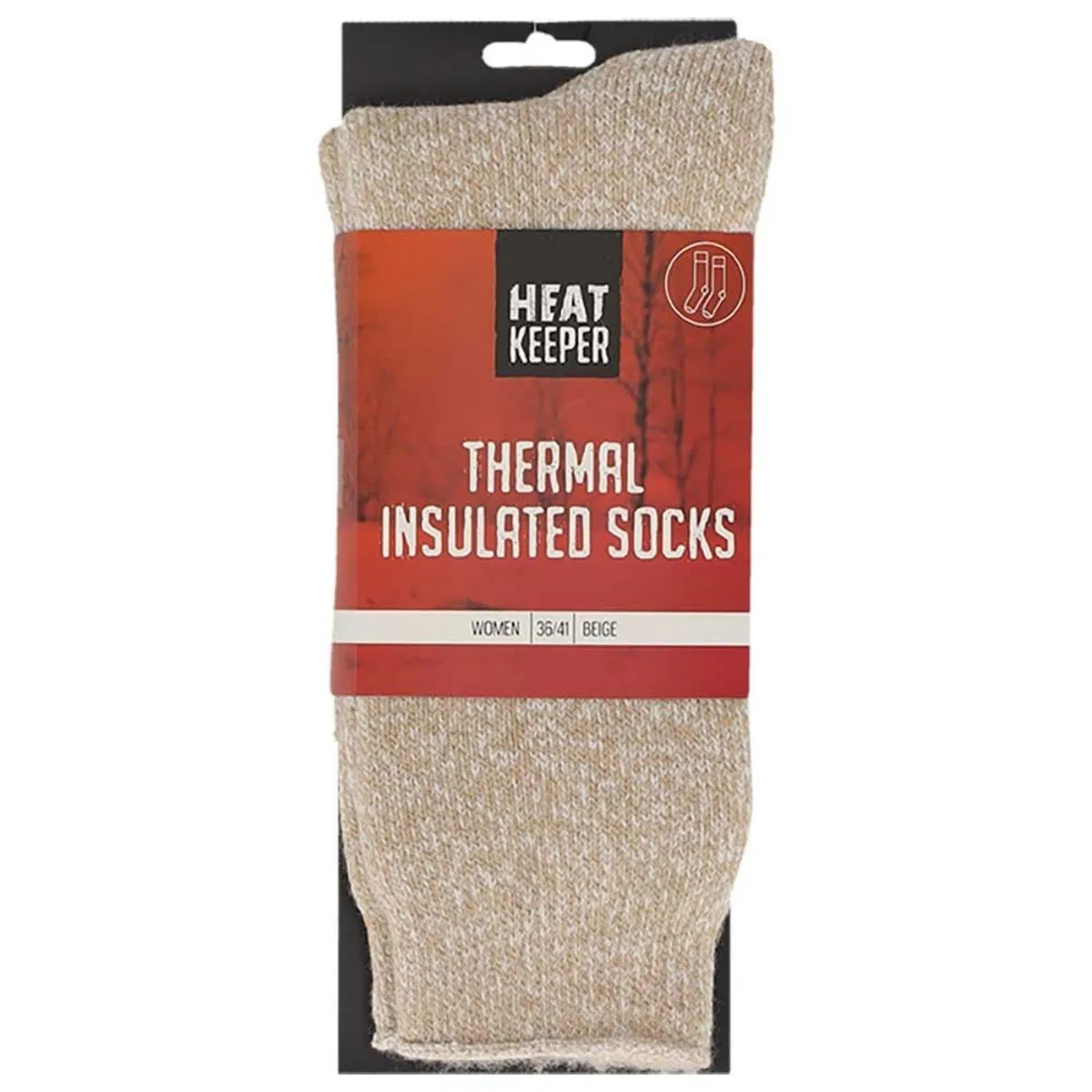 Heatkeeper Dames Thermo Sokken Beige Mouliner