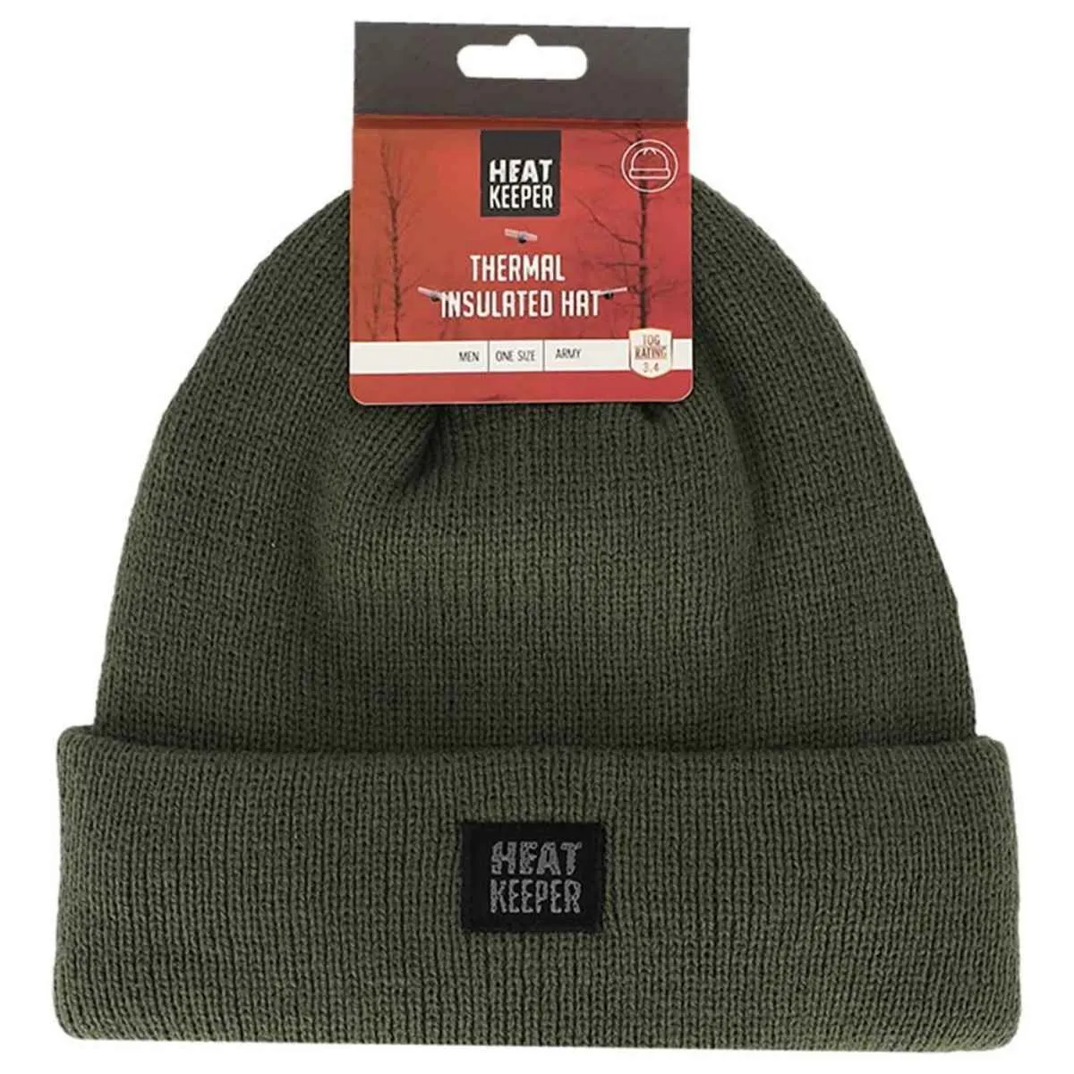 Heatkeeper Heren Thermo Muts Wind/Waterproof Army