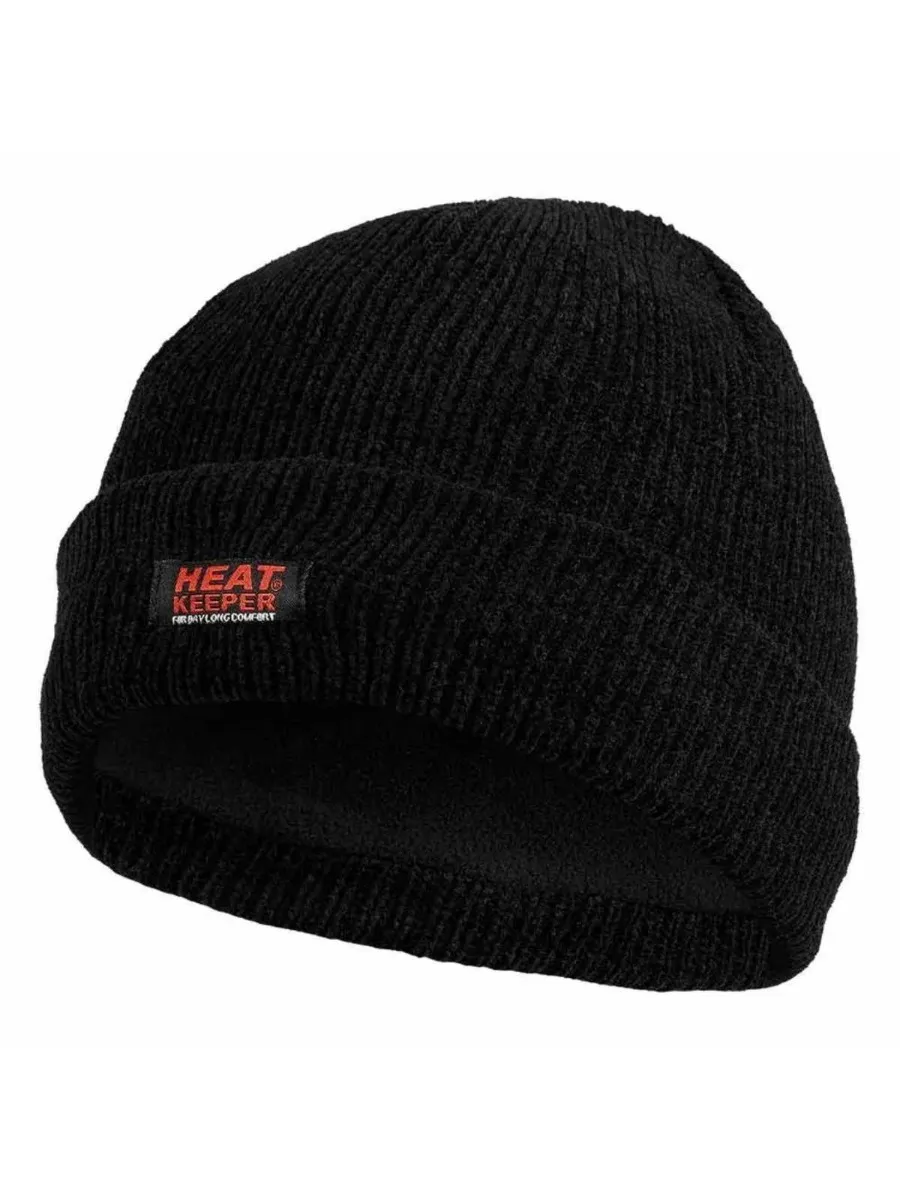 Heatkeeper Dames Winter Set Chenille - Muts + Handschoenen Zwart