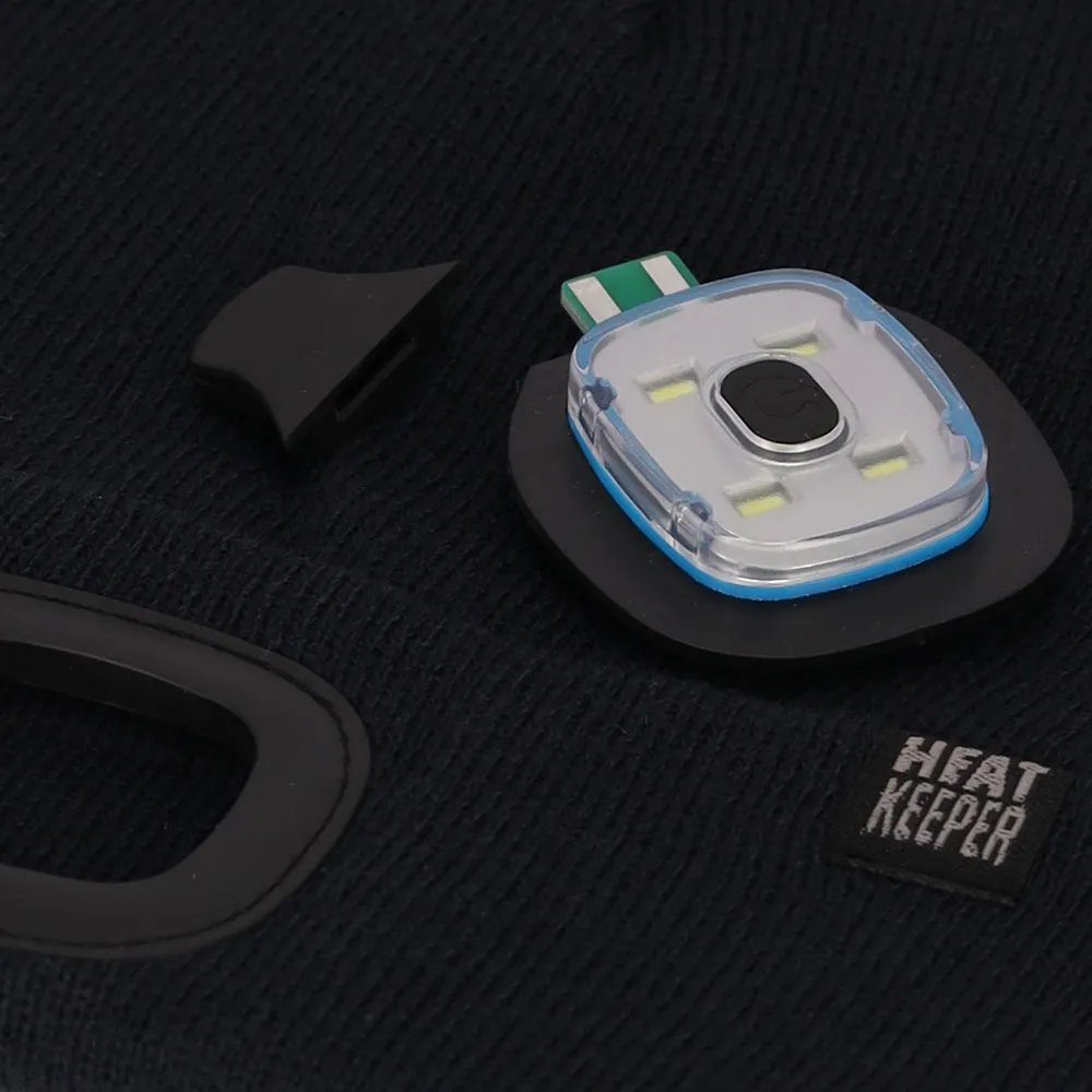 Heatkeeper Kinder Thermo Muts met oplaadbaar Led lampje Zwart