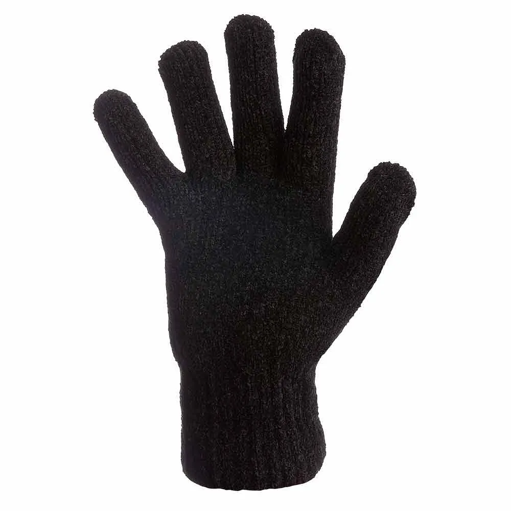 Heatkeeper Thermo Handschoenen Dames Chenille Zwart