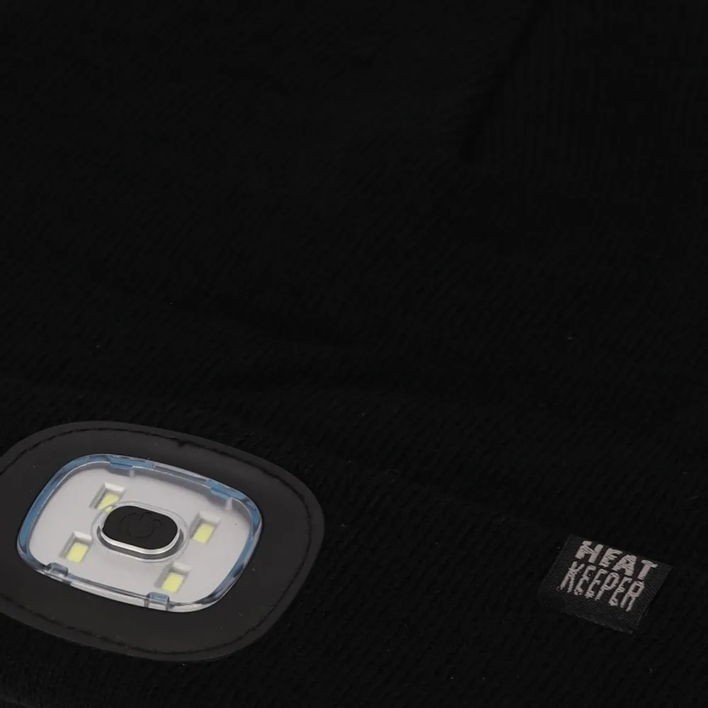 Heatkeeper Thermo Muts met oplaadbaar Led lampje Zwart