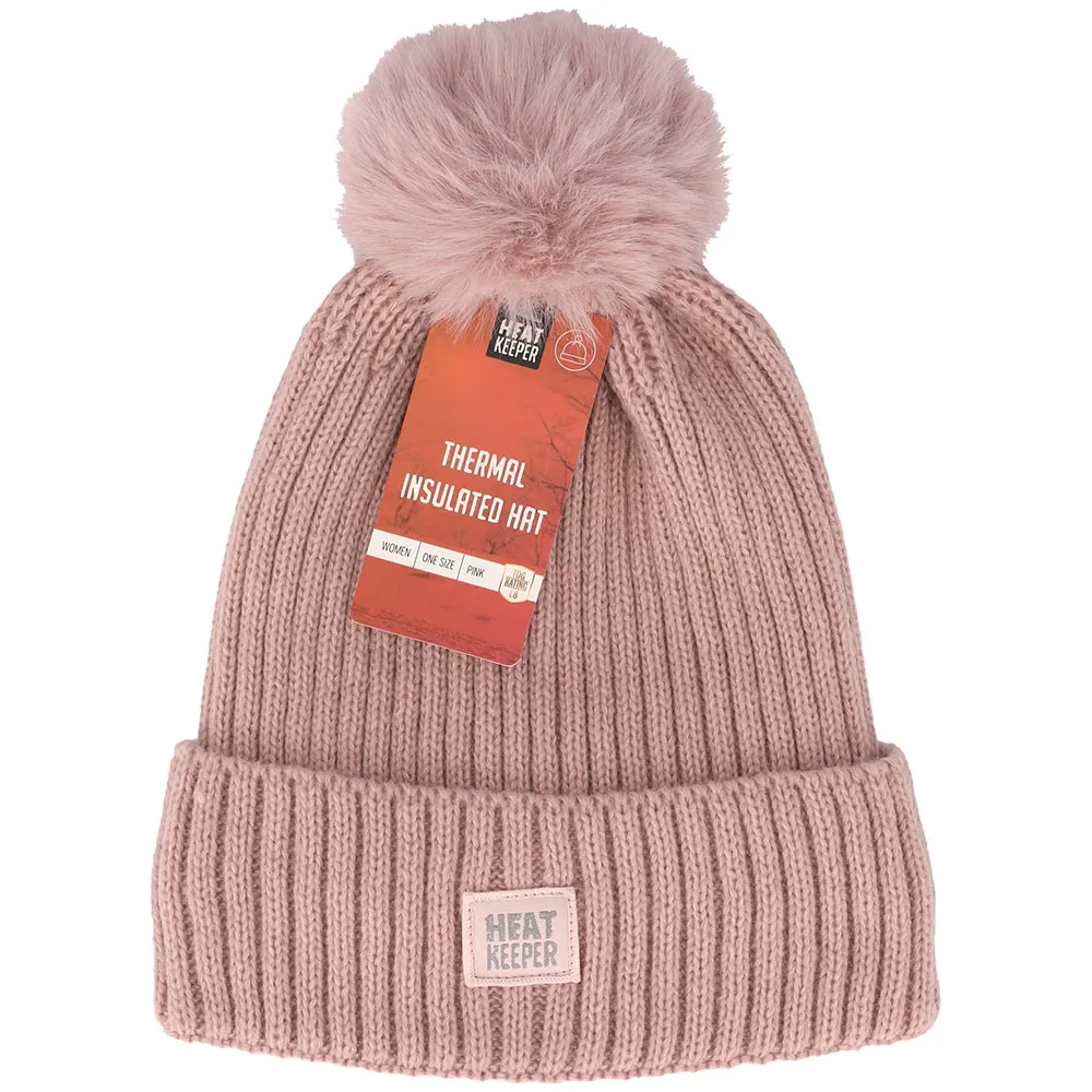 Heatkeeper Thermo Muts met Pompon Dames Pink