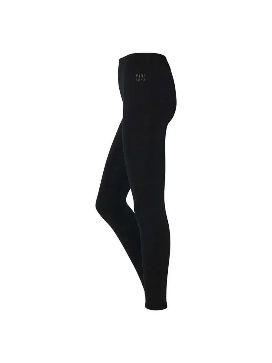 Heatkeeper Thermoset Dames Basic Naadloos - Thermoshirt + Thermo Legging - Zwart