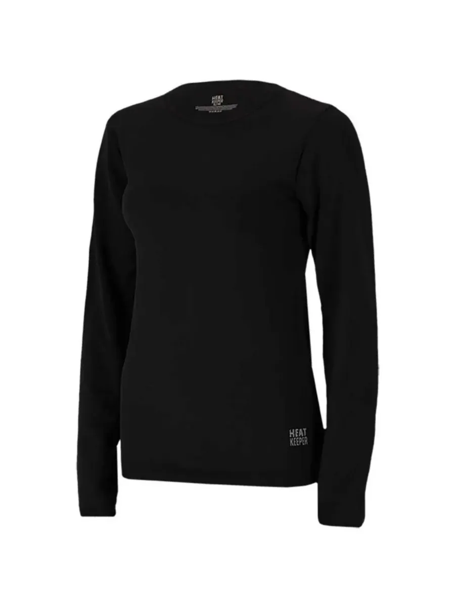 Heatkeeper Thermoset Dames Basic Naadloos - Thermoshirt + Thermo Legging - Zwart