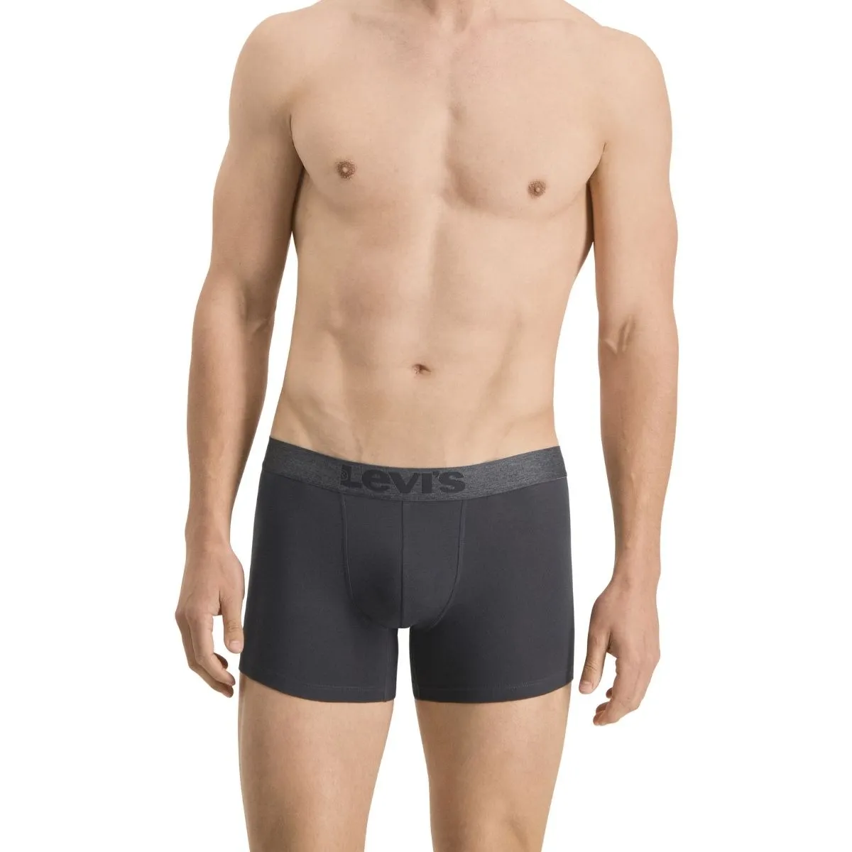 Levi's Boxershorts Melange WB Organic Cotton 2-pack Zwart