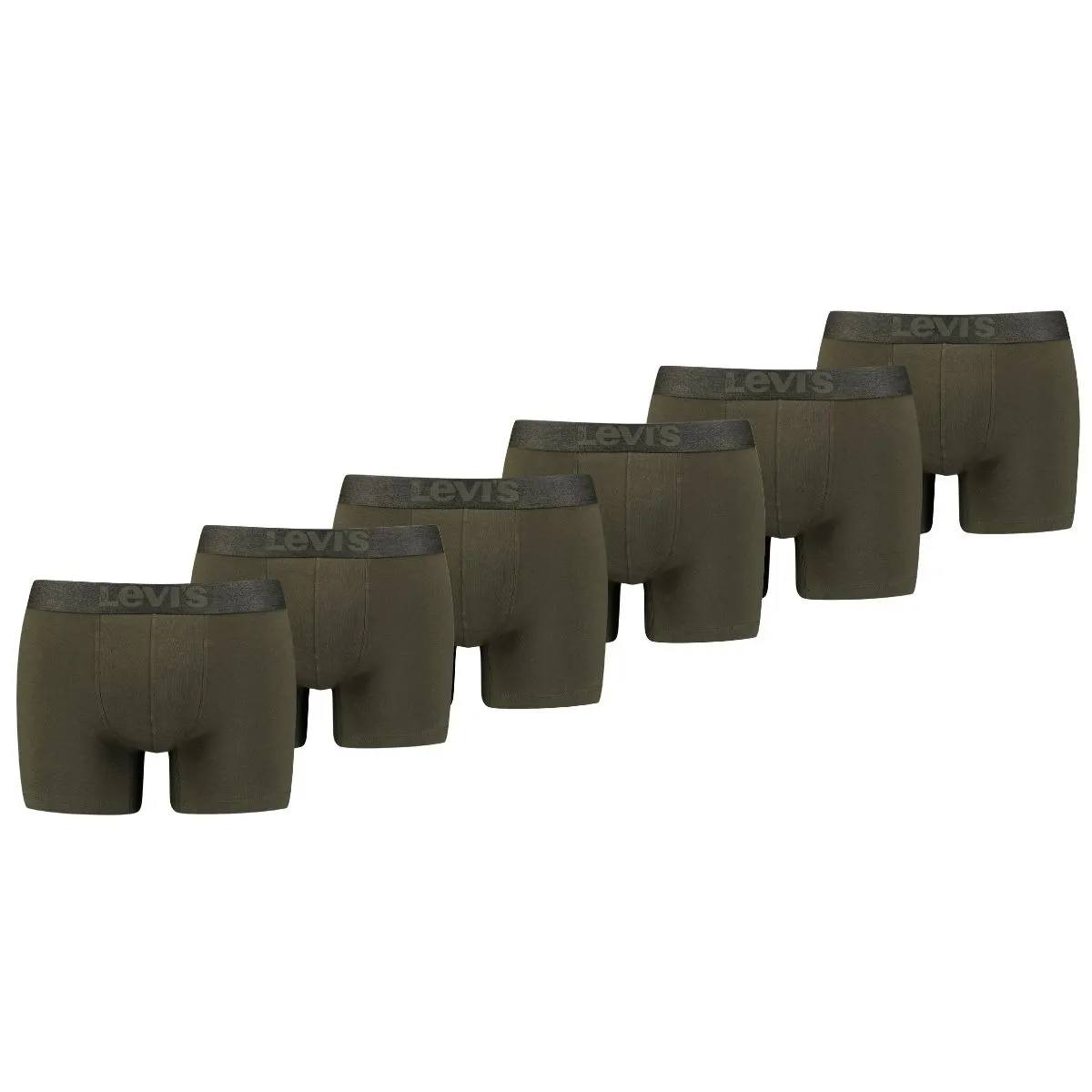 Levi's Boxershorts Melange WB Organic Cotton 6-pack Khaki