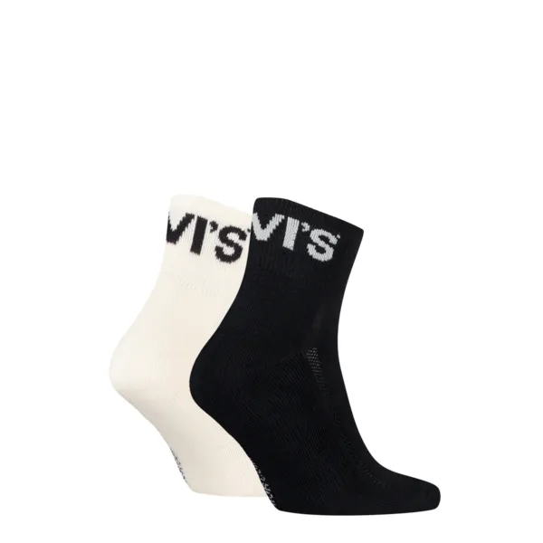 Levi's Quarter Sokken Sport Logo 2-pack Black/Marshmellow