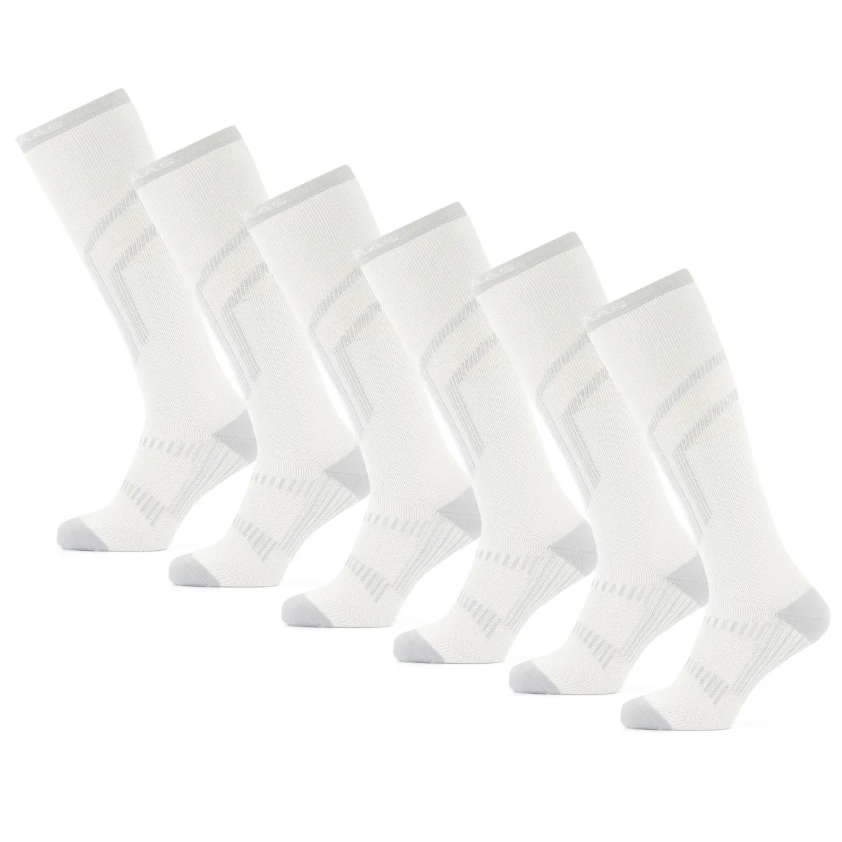 Poederbaas Skisokken Lightweight 6-pack Wit