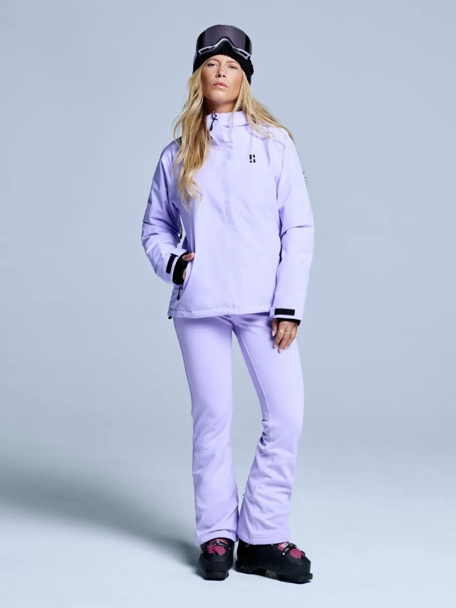 Poederbaas Skibroek Dames Stretch Softshell Lila