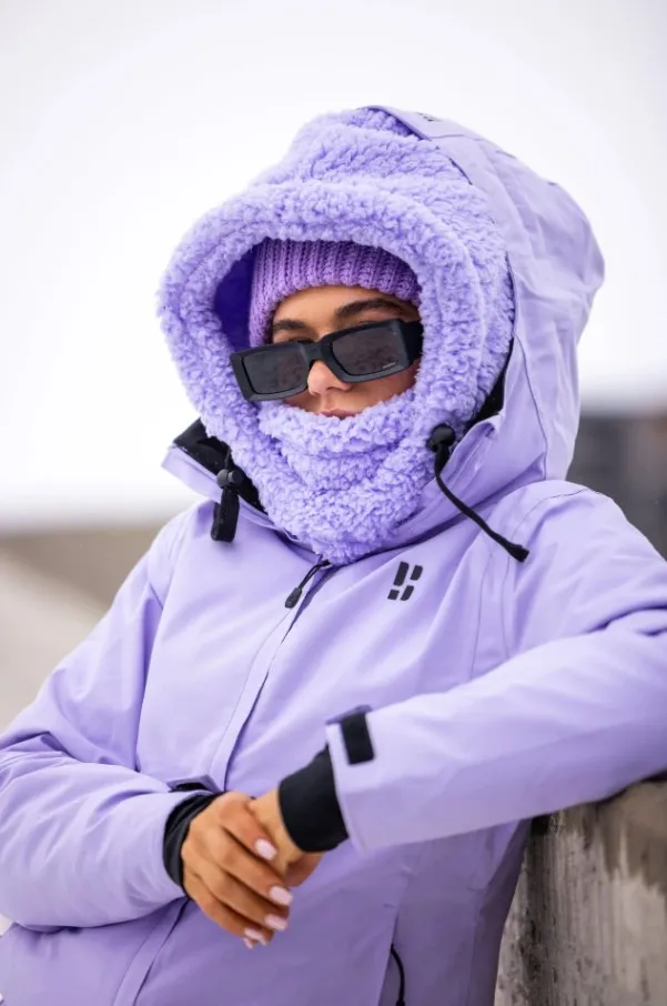 Poederbaas Balaclava Dames Fluffy Lila