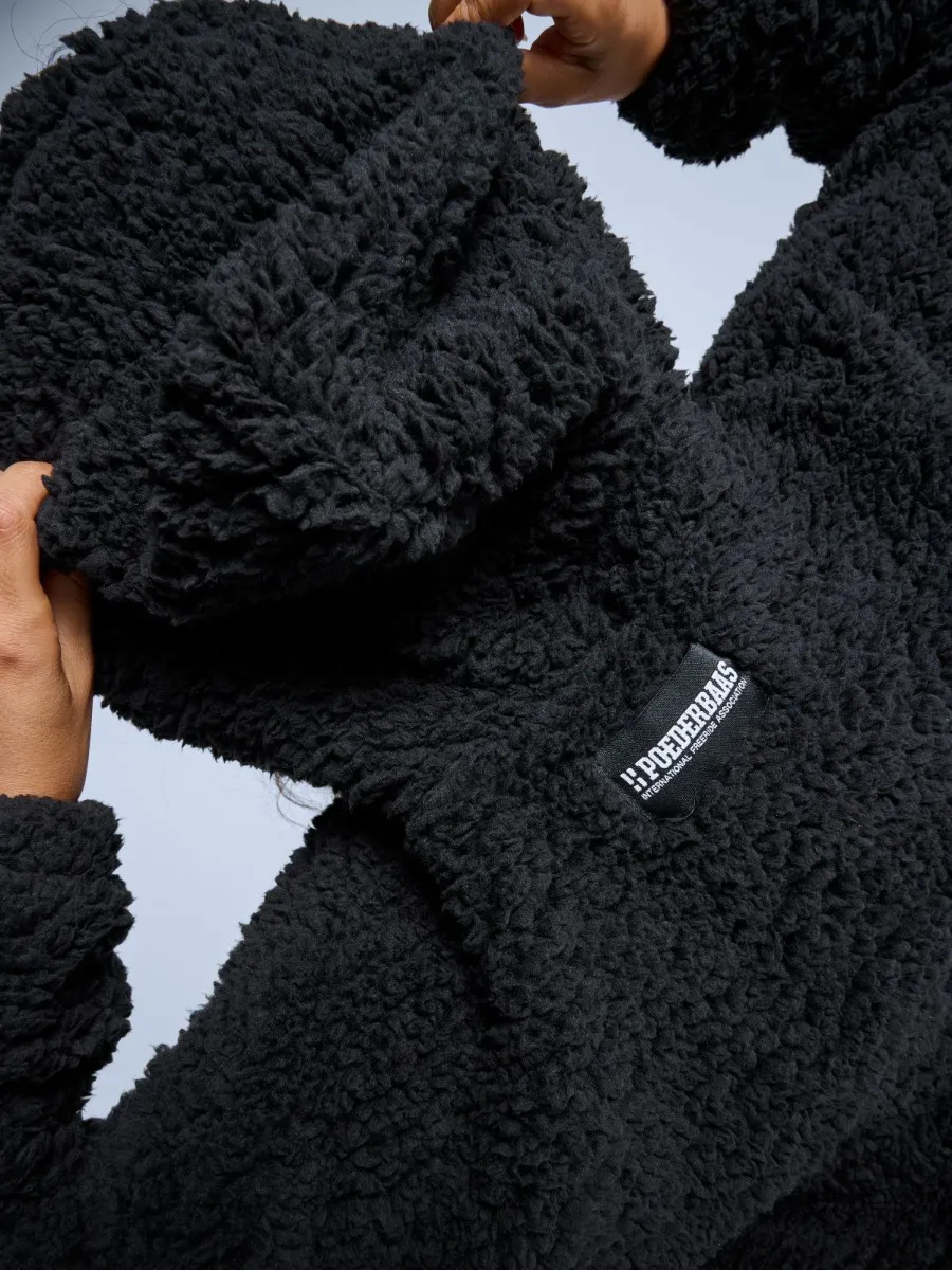 Poederbaas Fluffy Hoodie Dames Four Seasons Zwart