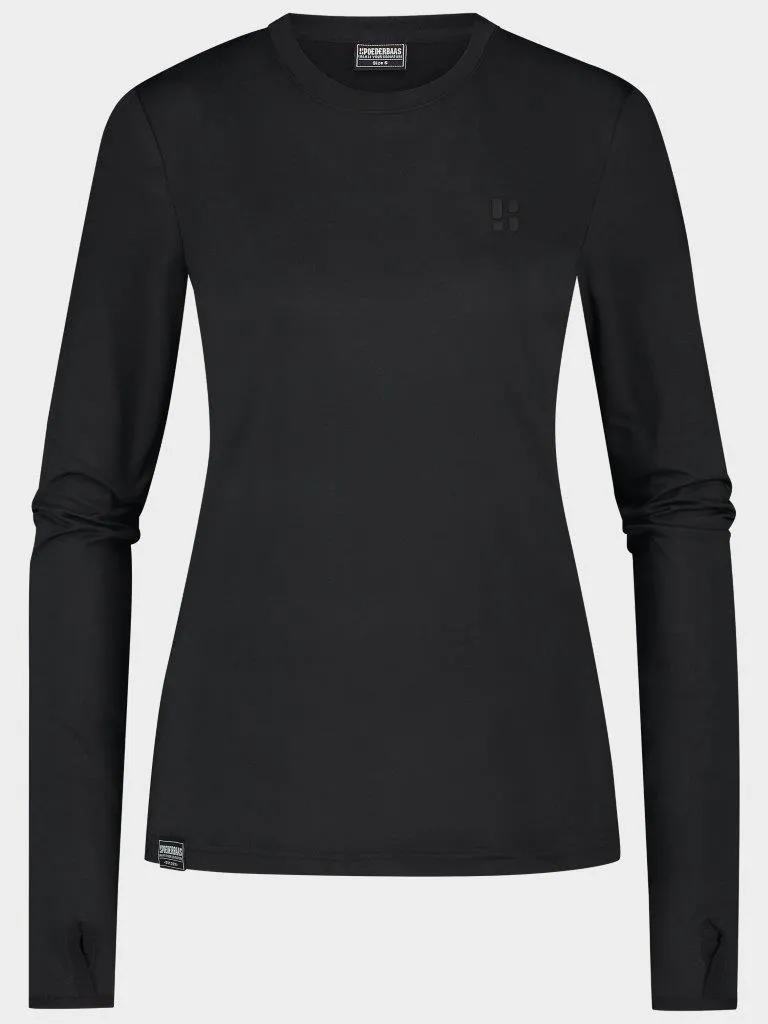 Poederbaas Four Seasons Lightweight Longsleeve Dames Zwart