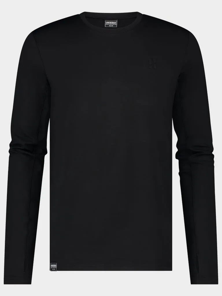 Poederbaas Four Seasons Lightweight Longsleeve Heren Zwart