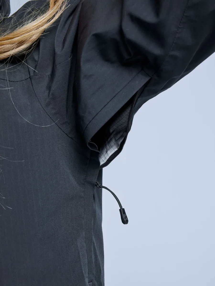 Poederbaas Ski-jas Dames Freeride 3L Hardshell Zwart