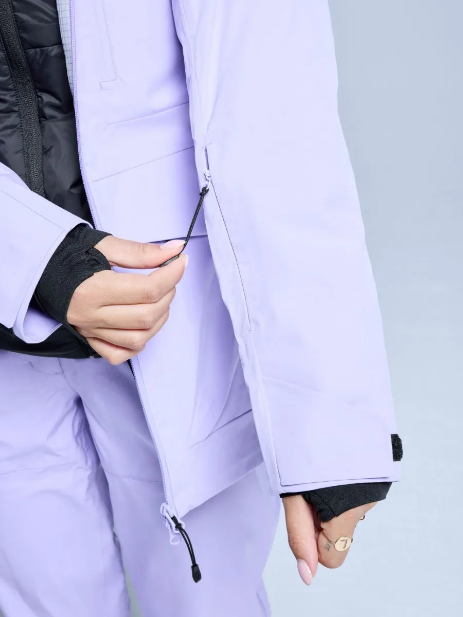 Poederbaas Ski-jas Dames Freeride 3L Hardshell Lila