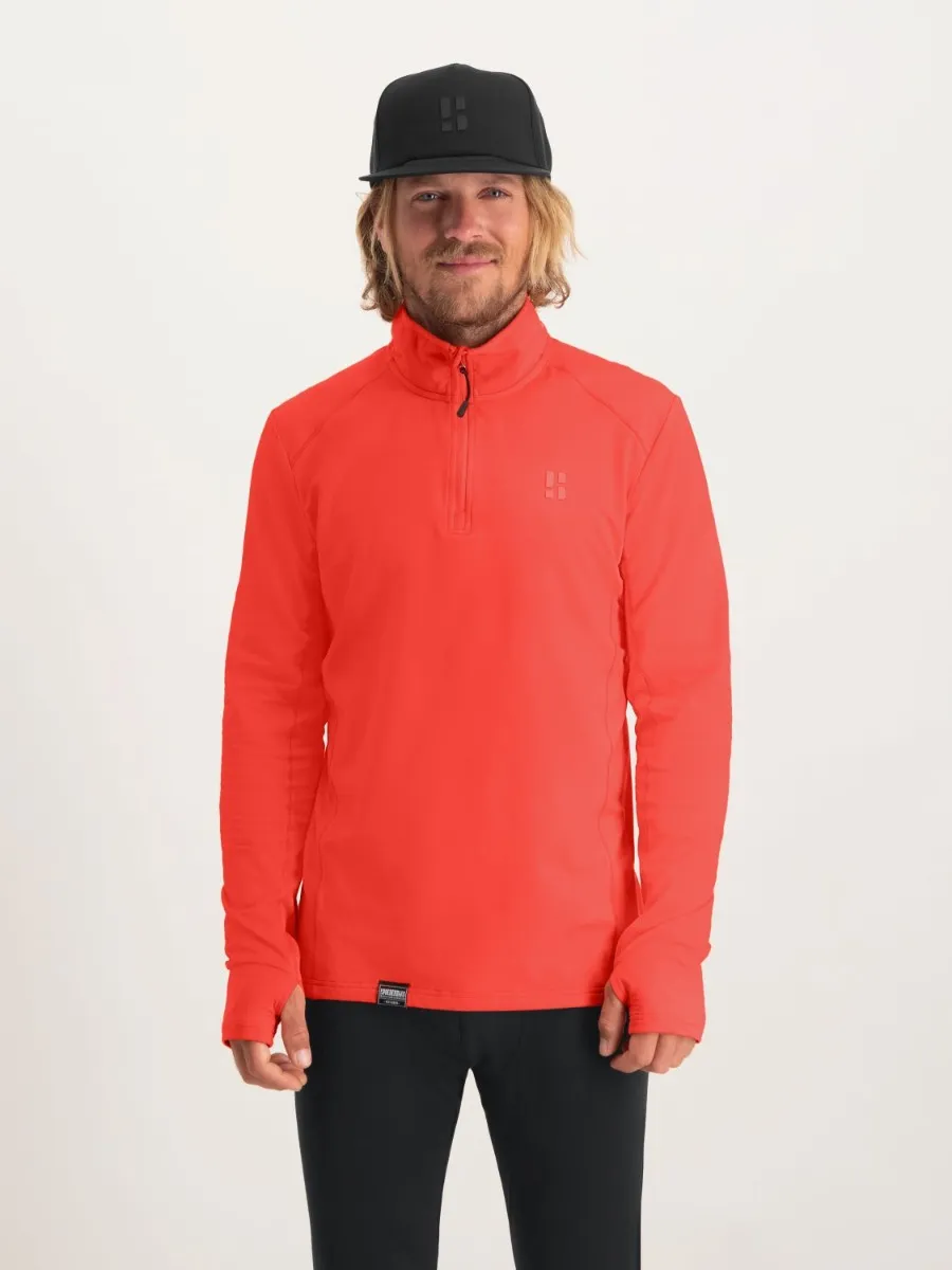 Poederbaas Midlayer Pully Heren Four Seasons Lightweight Mandarin Red
