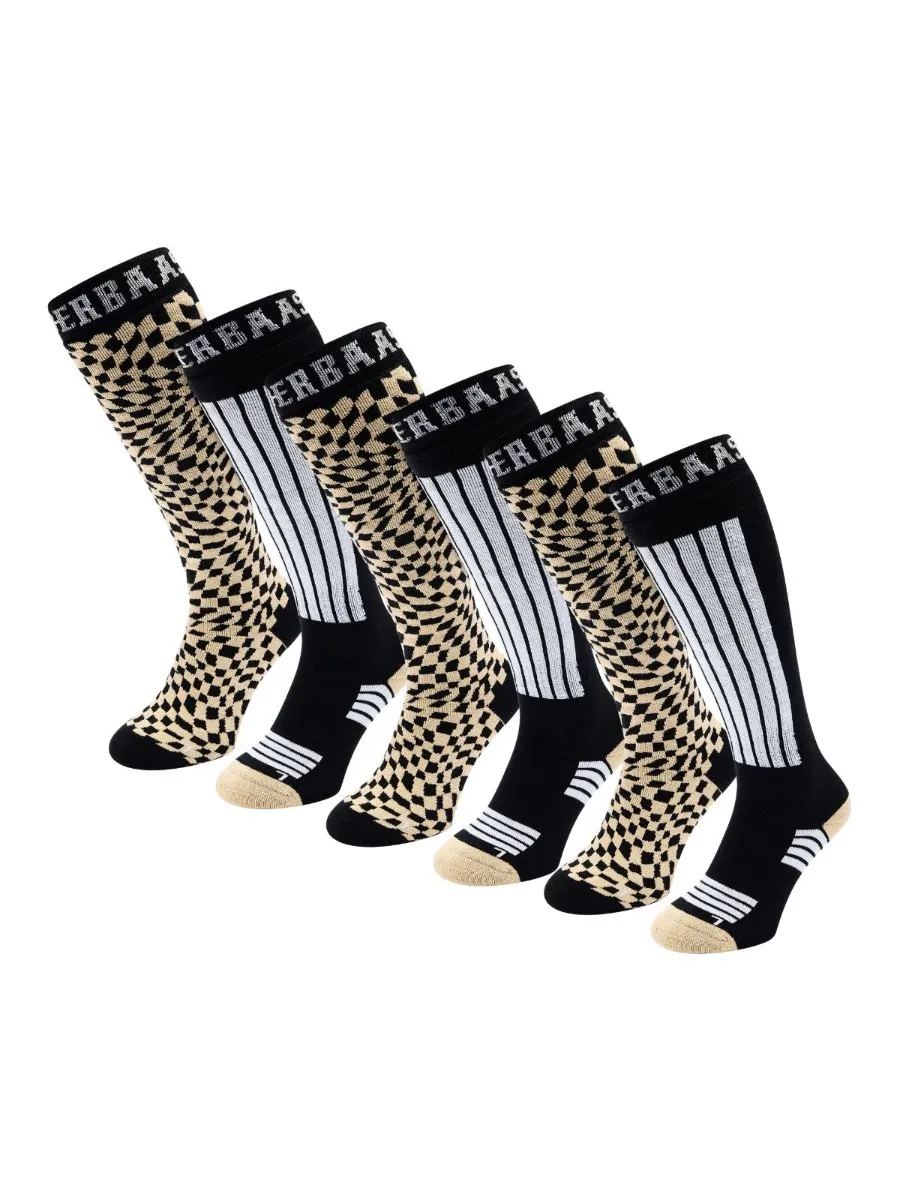 Poederbaas Skisokken 6-pack Warm Sand