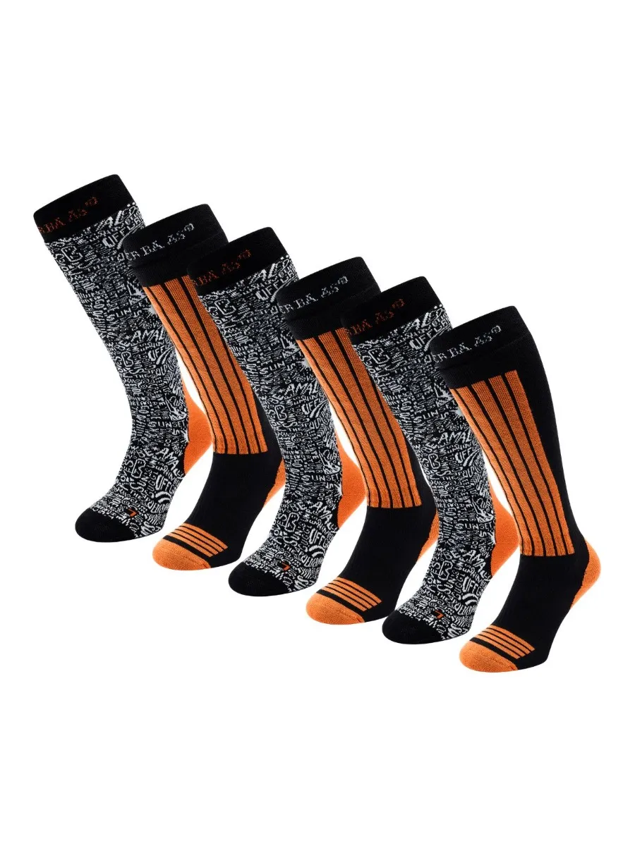 Poederbaas Skisokken 6-pack Oranje