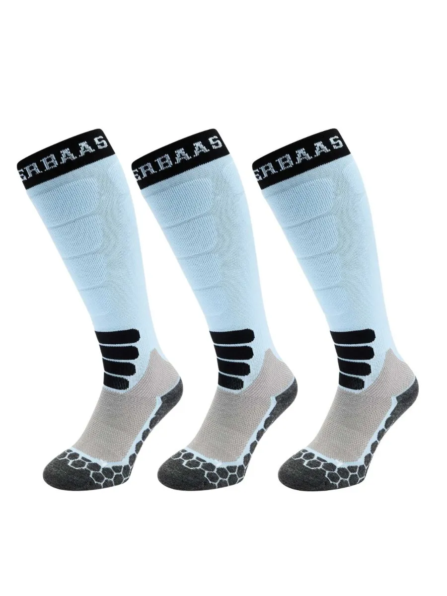Poederbaas Skisokken Merinowol Pro 3-pack Blauw