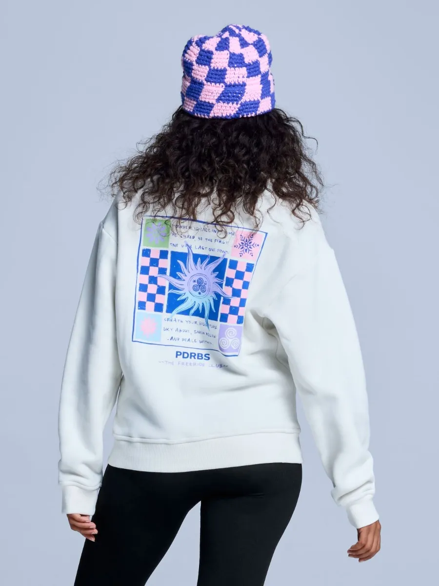 Poederbaas Muts Dames Checkerboard Powder Rose