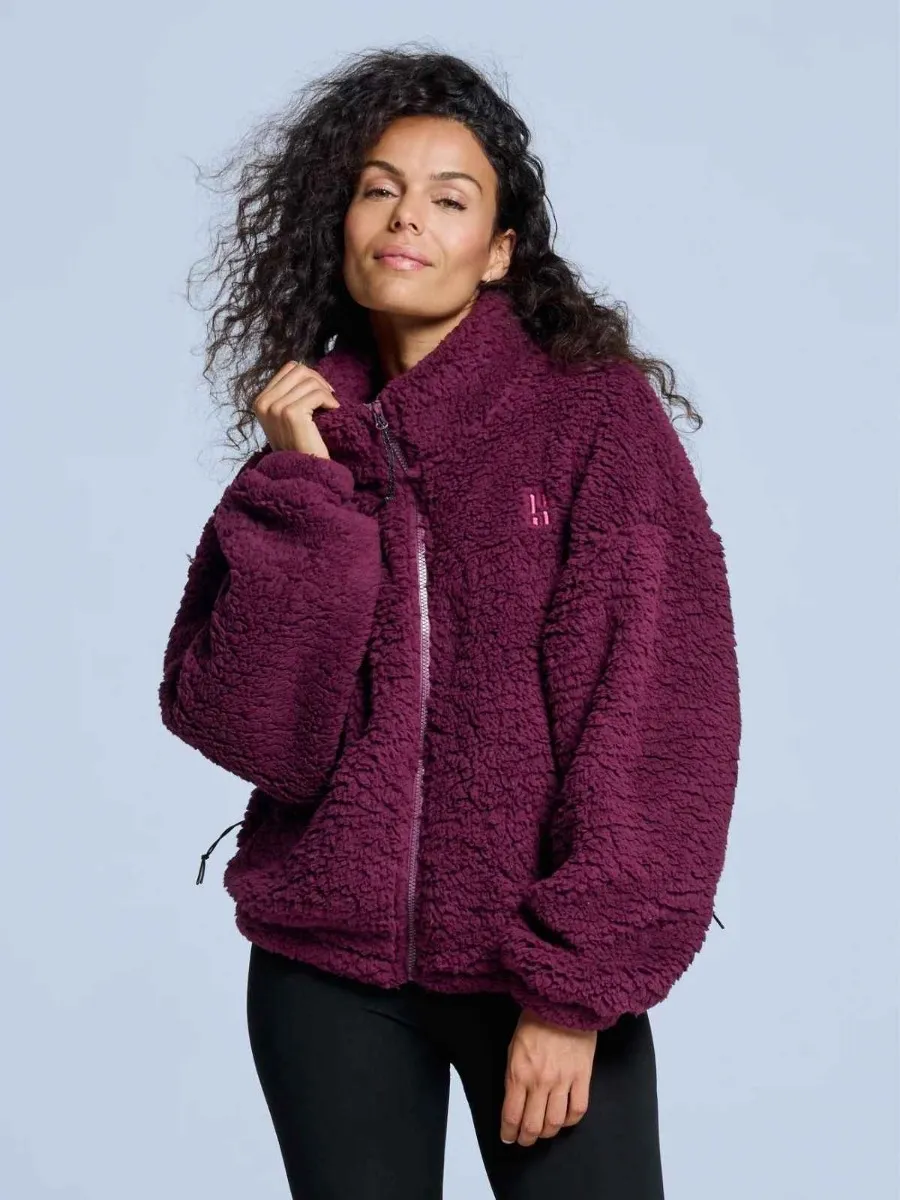 Poederbaas Fluffy Jacket Dames Four Seasons Bordeaux