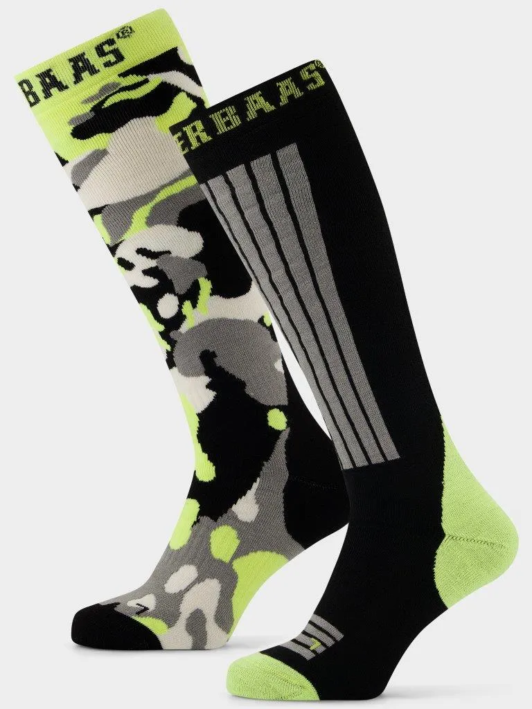 Poederbaas Skisokken 6-pack Camo Black